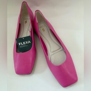 NEW Franco Sarto Flexa Amaya Leather Ballet Flat - Pink, SRP: $130 Size 7M